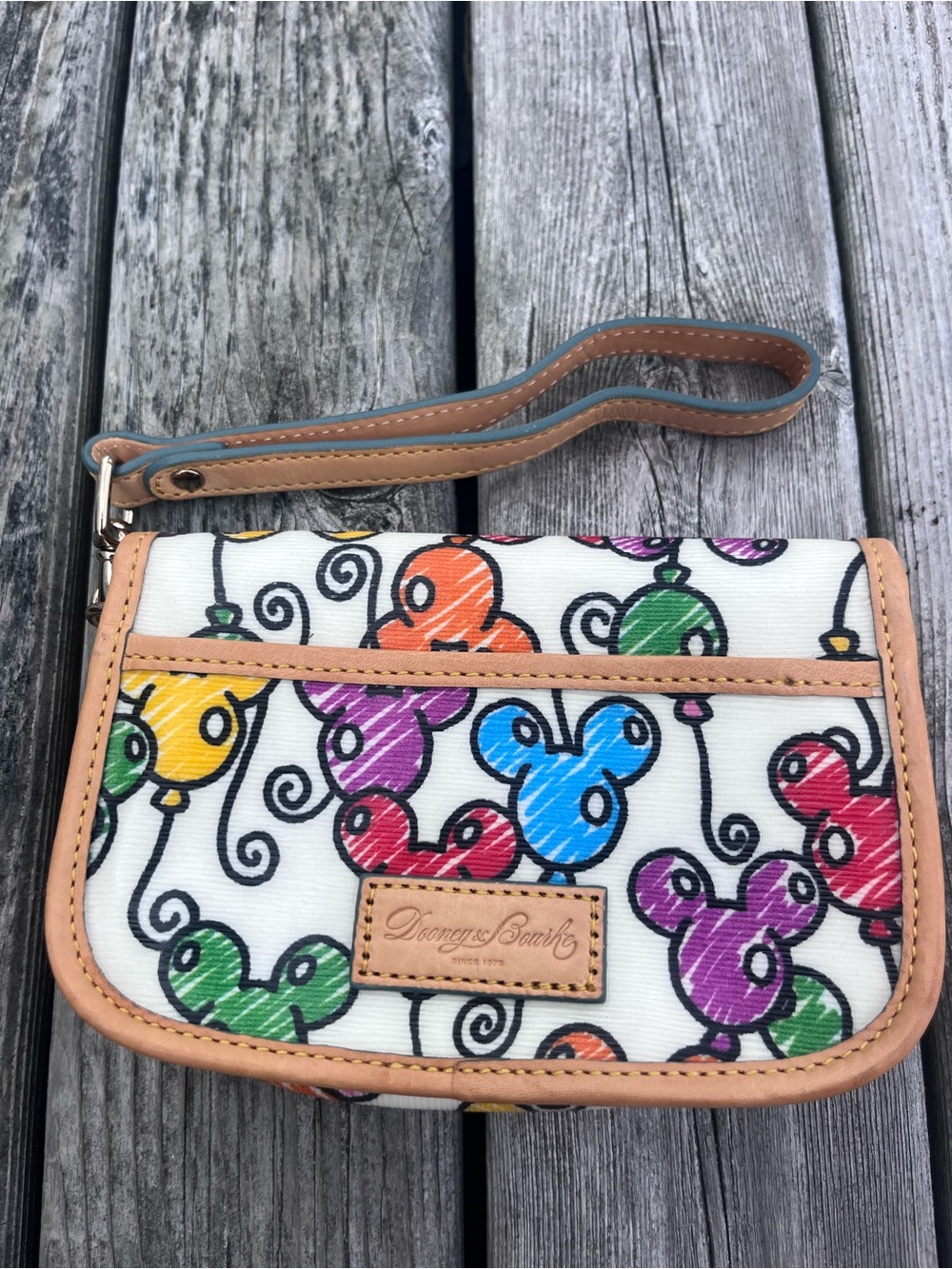 Dooney Bourke Disney Balloons Mickey Mouse Wristlet